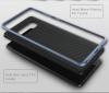 Луксозен твърд гръб за Samsung Galaxy Note 8 N950 - черен / син кант / Carbon