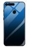 Луксозен стъклен твърд гръб за Huawei Honor View 20 - преливащ / синьо и черно