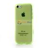 Силиконов калъф / гръб / TPU за Apple iPhone 5C - зелен / прозрачен
