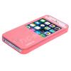 Луксозен кожен калъф Flip тефтер S-View BASEUS Bohem Case за Apple iPhone 5 / iPhone 5S - розов