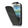 Кожен калъф Flip тефтер за Samsung Galaxy S3 i9300 / Samsung SIII i9300 / Samsung S3 Neo i9301 - черен / Carbon