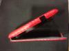 Кожен калъф Carbon Fiber за HTC Desire V / T328W - червен