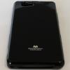 Луксозен силиконов калъф / гръб / TPU Mercury GOOSPERY Jelly Case за Sony Xperia Z1 Compact - черен с брокат
