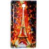 Кожен калъф Flip Cover S-View за Samsung Galaxy Note 3 Neo N7505 - Eiffel Tower / Айфелова кула / оранжев
