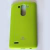 Луксозен силиконов калъф / гръб / TPU Mercury GOOSPERY Jelly Case за LG G3 D850 - зелен с брокат