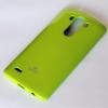 Луксозен силиконов калъф / гръб / TPU Mercury GOOSPERY Jelly Case за LG G3 D850 - зелен с брокат