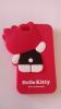 Силиконов калъф за Apple Iphone 4 - 3D Hello Kitty червен