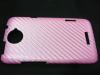 Заден предпазен капак Carbon Fiber за HTC One X - розов