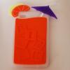 Силиконов калъф / гръб / TPU 3D за Apple iPhone 4 / iPhone 4S - Cocktail / оранжев с лилаво