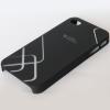Заден предпазен твърд гръб / капак / COCOC за Apple iPhone 4 / iPhone 4S - черен с фигури