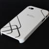 Заден предпазен твърд гръб / капак / COCOC за Apple iPhone 4 / iPhone 4S - бял с фигури
