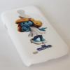 Заден предпазен твърд гръб / капак / за Samsung Galaxy S4 mini i9190 / i9192 / i9195 - бял / The Smurfs