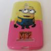 Силиконов калъф / гръб / TPU за HTC Desire 500 - жълто и розово / Despicable me / Миньоните