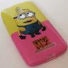 Силиконов калъф / гръб / TPU за HTC Desire 500 - жълто и розово / Despicable me / Миньоните
