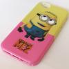 Силиконов калъф / гръб / TPU за Apple iPhone 5 / iPhone 5S - жълто и розово / Despicable me / Миньоните