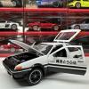 Метална кола с отварящи се врати капаци светлини и звуци Toyota Trueno AE86 1:24