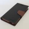 Кожен калъф Flip тефтер Mercury GOOSPERY Fancy Diary със стойка за HTC Desire 616 - черно с кафяво