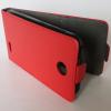 Кожен калъф Flip тефтер със силиконов гръб Flexi за HTC Desire 310 - червен