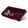 Заден предпазен капак за iPhone 4/ 4S - Swarovski Diamond Swan - винено червен