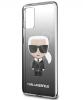 Оригинален силиконов гръб Karl Lagerfeld Iconic Gradient Case за Samsung Galaxy S20 Ultra - прозрачено и черно / преливащ