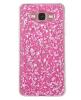 Силиконов калъф / гръб / TPU 3D за Samsung Galaxy J5 2016 J510 - розов / прозрачен / блестящи стружки