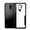 Луксозен твърд гръб IPAKY за Samsung Galaxy J6 Plus 2018 - прозрачен / силиконов черен кант