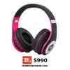 Стерео слушалки Bluetooth / Wireless Headphones / безжични слушалки JBL S990 - черно с розово