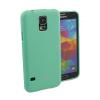 Луксозен силиконов гръб / калъф / TPU за Samsung Galaxy S5 G900 - JELLY CASE Mercury / светло зелен с брокат