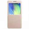 Луксозен калъф Flip тефтер S-View със стойка KALAIDENG Sun Series за Samsung Galaxy A7 - златист