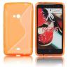 Силиконов калъф / гръб / TPU S-Line за Nokia Lumia 625 - оранжев