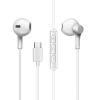 Оригинални стерео слушалки Type C / Moisture MT-H212 Stereo Universal Earphone - бели