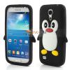 Силиконов калъф / гръб / TPU 3D за Samsung Galaxy S4 Mini I9190 / I9195 / I9192 - penguin / черен