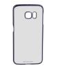 Луксозен силиконов калъф / гръб / TPU MEEPHONG за Samsung Galaxy S6 Edge Plus G928 - прозрачен с черен кант