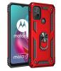 Силиконов гръб Spigen със стойка и магнитно захващане за Motorola Moto G30 – червен