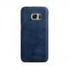 Луксозен силиконов калъф / гръб / TPU My Colors за Samsung Galaxy S7 Edge G935 - син / имитиращ кожа