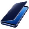 Луксозен калъф Clear View Cover с твърд гръб за Samsung J4 2018 - син