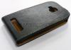Луксозен кожен калъф Flip тефтер за Nokia Lumia 610 - черен