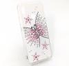 Луксозен силиконов калъф / гръб / с камъни за Huawei P20 Lite - бял / Grand Butterfly