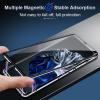 Магнитен калъф Bumper Case 360° FULL за Huawei P60 / Huawei P60 Pro - прозрачен / черна рамка