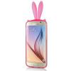 Силиконов калъф / гръб / TPU 3D Rabbit за Samsung Galaxy S6 Edge G925 - розов