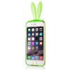 Силиконов калъф / гръб / TPU 3D Rabbit за Apple iPhone 6 4,7" - жълто / зелен