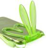 Силиконов калъф / гръб / TPU 3D Rabbit за Apple iPhone 6 4,7" - жълто / зелен
