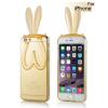Силиконов калъф / гръб / TPU 3D Rabbit за Apple iPhone 5 / iPhone 5S - златен