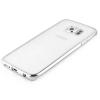 Силиконов калъф / гръб / TPU за Samsung Galaxy S6 Edge G925 - прозрачен / сребрист кант