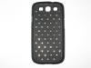 Заден предпазен твърд гръб за Samsung Galaxy S3 SIII i9300 - черен с камъни