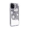 Луксозен твърд гръб 3D Winter Water Case за Huawei P Smart Z / Y9 Prime 2019 - прозрачен / течен гръб с бял брокат / Snowflakes