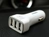 Универсално зарядно за кола REMAX Triple USB 3.6A Car Charger / Input: DC 12-24V / Output: USB1: 5V-1.2A; USB2: 5V-2.4A; USB3-2.4A - бял