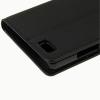 Кожен калъф Flip тефтер със стойка за Huawei Ascend P8 Lite / Huawei P8 Lite - черен