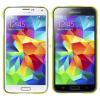 Луксозен силиконов гръб / калъф / TPU за Samsung Galaxy S5 G900 - JELLY CASE Mercury / зелен с брокат