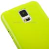 Луксозен силиконов гръб / калъф / TPU за Samsung Galaxy S5 G900 - JELLY CASE Mercury / зелен с брокат